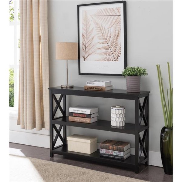 Inroom Furniture Designs Inroom Furniture Designs C1406 Console Table - Black; 30 x 42 x 12 in. C1406